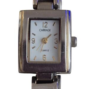 Timex Carriage Women's quartz watch New Battery 6-inch‎ bracelet Tank Styled